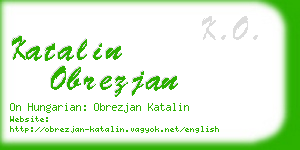 katalin obrezjan business card